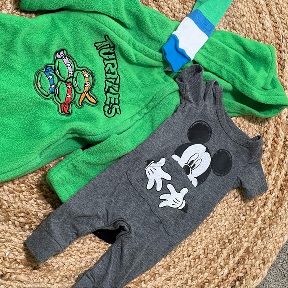 Bundle of Disney Mickey Mouse Batman baby boy clothing ninja turtle sold - Picture 2 of 9